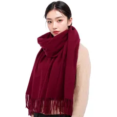 【数量限定】無地 マフラー 定番 マフラー 秋冬 カシミヤブレンドウールマフラー【レディースメンズ共用】 ストール ストール フリンジ生地 大判 レディース レディース [Ｗｚｈｉｍｉｎｇ]