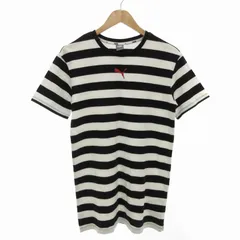 プーマ PUMA 半袖ワンピース カットソー ボーダー ロゴプリント 半袖 S 白 ホワイト 黒 ブラック 845867-01 /FT 0926のサムネイル