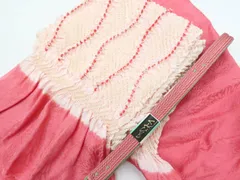 【一輝堂】リサイクル着物 和装小物 帯締め帯揚げセット 平組 中抜き絞り 組紐 帯締 帯揚 25w06-7824