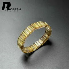 【限定1個】綺麗 EU製 ★ROBEAN・タイチンルチルバングル★黄金針水晶 ブレスレット パワーストーン 金運 お守り プレゼント1 10.8*4.6*4.6mm M1008625