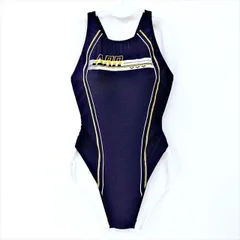 ●SE3F55☆arenaアリーナ競泳水着 濃厚紫 白ライン Lサイズ オープンバック お尻ロゴ さらぴた レディース 練習用水着 フィットネスジムプール ワンピース■