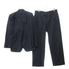 GIORGIO ARMANI (ジョルジオアルマーニ) ピークドラペル 1B ストライプ セットアップスーツ ネイビー/ブラックのサムネイル
