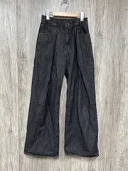 JEANASIS ジーナシス 無地 ワイド デニムパンツ sizeS/黒 ■■ メンズ
