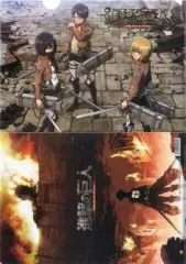 【中古】クリアファイル エレン＆ミカサ＆アルミン/エレン＆超大型巨人 A4クリアファイル 「進撃の巨人」