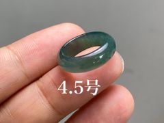 L12-145 ピンキーリング 氷種 4.5号 天然グアテマラ産 A貨 本翡翠 くりぬき リング