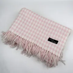 セシルマクビー マフラー ストール 千鳥格子 チェック柄 ブランド 小物 レディース ピンク CECIL McBEE 【中古】
