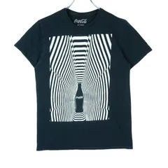 コカ・コーラCoca Cola半袖TシャツアドバタイジングT企業系デカプリント大判プリント白黒ホワイトブラックvintageヴィンテージ40131