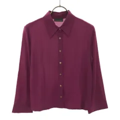 バナナリパブリック シルクブレンド 長袖 シャツ XS パープル Banana Republic レディース