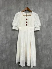 31 Sons de mode トランテアンソンドゥモード レース ロング フレア ワンピース sizeM/白 ■◆ レディース