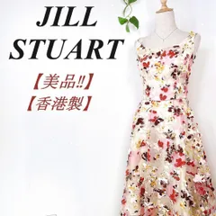 ✨美品✨ JILL STUART フラワーモチーフ ワンピース Aライン ドレス ジル スチュアート 香港製 ノースリーブワンピース