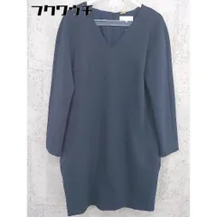 ◇ aquagirl アクアガール 長袖 膝丈 ワンピース サイズ38 ネイビー レディース 【中古】 【1002801826086】