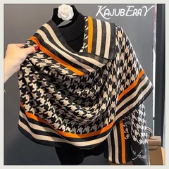 【新品】 千鳥格子ストール　大判ストール 日焼け対策  ショール　上品　チェク柄