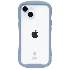 iFace Reflection iPhone 15 ケース クリア 強化ガラス (ペールブルー)【アイフェイス アイフォン15 用 iphone15 用 カバー 韓国 耐衝撃 透明 ストラップホール】