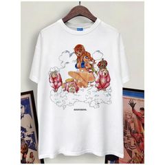 希少デザイン☆ワンピース ナミ ビッグプリント ロンT XL ピンク 