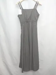 ◇ ⊂ ◎ ●美品● Louere ルエレ ロング丈 ワンピース サイズM ダークグレー レディース E  【1504210011362】