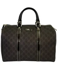 グッチ GUCCI GGスプリーム ボストンバッグ PVC ブラウン 193603 【68681】