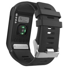 【数量限定】バンド ATiC Vivoactive Vivoactive HR 専用ベルト HR 高級 シリコーン製腕時計ストラップ/バンド ガーミン 交換ベルト BLACK