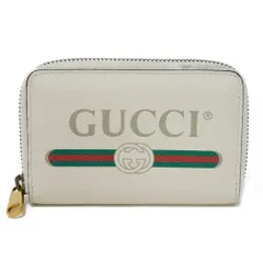 GUCCI グッチ コンパクト ジップアラウンドウォレット シェリー ウェブ アイボリー ホワイト グリーン レッド ラウンドファスナー 財布 ヴィンテージ ロゴ プリント コインケース 496319 0GCAT 8820