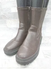 ■ ⊇ Vivian ヴィヴィアン ショート ブーツ サイズLL ダークブラウン レディース P  【1410230017591】