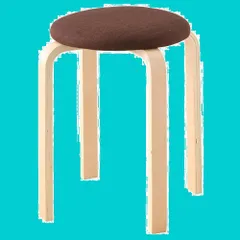 【人気商品】木製 椅子 スツール ブラウン ファブリック スタッキング アイリスプラザ 積み重ね収納 座面直径約32×高さ約45cm SL-02F