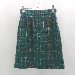 ◇ ⊇ PROPORTION BODY DRESSING ツイード柄 膝丈 タイト スカート サイズM グリーン系 レディース E  【1506190003344】