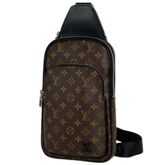 ルイ・ヴィトン Louis Vuitton アヴェニュー スリングバッグ ショルダーバッグ ボディバッグ モノグラムマカサー ブラウン ブラック M46327 メンズ 【中古】