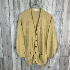 OLD BURBERRYS 90s バーバリーズ 綿麻 ニット カーディガン L