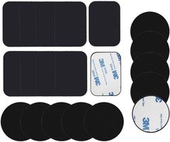 サムコス スチールプレート 車載ホルダー マグネット吸着用 20枚入 スマホ マグネット用 金属プレート 替え用メタルプレート 裏面テープ付き (角型+丸型)