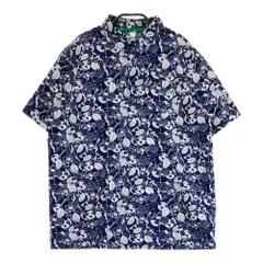 サイズ：XL ADIDAS GOLF アディダスゴルフ  シアサッカー 半袖ポロシャツ 総柄 ネイビー系 [240101525144] ゴルフウェア メンズ ストスト