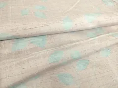 平和屋着物▽上質な紬　単衣　草花文　正絹　逸品　DAAQ3846az