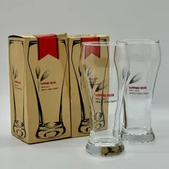 【未使用品】SAPPORO BEER サッポロビール ビアグラス タンブラー ピルスナー 2個セット 昭和レトロ ガラス