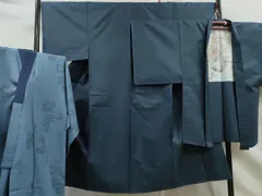 平和屋着物■男性　本場大島紬　アンサンブル・長襦袢セット　吉祥文　正絹　逸品　CAAR7049dy