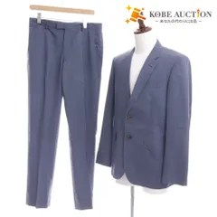 ■ ポール･スミス スーツ コレクション セットアップ アウター ボトムス ストライプ 裏地花柄 メンズ L ブルー系 付属品付き