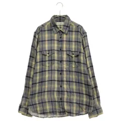SAINT LAURENT PARIS (サンローランパリ) Check Shirts チェック柄 長袖 シャツ 497541 Y853R ブルー/イエローのサムネイル