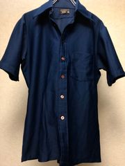 70年代JC Penny NAVYポリエステルシャツ黄金サイズオールド年代美品
