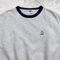 90年代 CHAPS Ralph Lauren チャップスラルフローレン スウェットシャツ ロゴ刺繍 メンズXL 