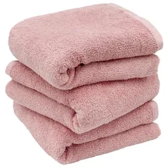 hiorie(ヒオリエ) ミニバスタオル 日本製 ホテルスタイルタオル 3枚セット ピーチブロッサム 50×100cm 無地 瞬間吸水 小さめ タオル セット 耐久性 綿100% 【選べる18色】 泉州タオル 0