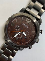 電池交換済]FOSSIL フォッシル FS5017 ガンメタ コマ有 説明書有 