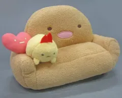 【中古】クッション・抱き枕・本体(キャラクター) とんかつソファ+えびふらいのしっぽ+ハートのクッションセット 「すみっコぐらし すみっコくじ Part16」 ぬいぐるみ雑貨賞