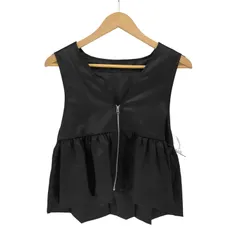 ジーナシス JEANASIS サテンペプラム ジップベスト レディース FREE 