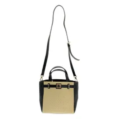 KATE SPADE / ケイトスペード | 2Way レザー切替 トート ショルダー カゴバッグ | ナチュラル / ブラック | レディース