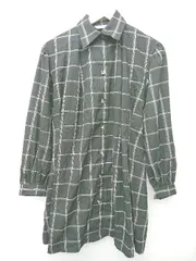 ◇ ⊇ SLY スライ チェック柄 長袖 ミニ ワンピース サイズ1 ブラック ホワイト マルチ レディース P  【1409090049750】