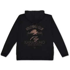 【新品・公式】ハイキュー!! Lサイズ 烏野高校排球部 薄手ドライパーカー/BLACK 公式グッズ colleize