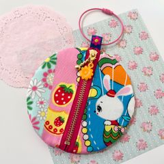 ぺたんこまるポーチ☆ハニーチューン☆可愛いチャームキーリング