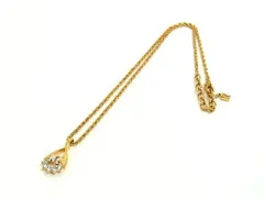 ■美品■ NINA RICCI ニナリッチ ラインストーン ネックレス ペンダント アクセサリー レディース ゴールド系 DD6041