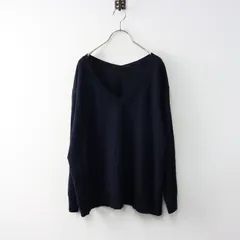 2024AW ドゥーズィエムクラス Deuxieme Classe MILLENNIUM Vネックプルオーバー/ネイビー ニット ウール セーター【2400014246537】 2024AW ドゥーズィエムクラス Deuxieme Classe MILLENNIUM V