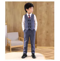 入学式 スーツ 男の子 フォーマル 韓国子供服 結婚式 卒園式 卒業式 七五三 スーツセット ベスト パンツ ネクタイ フォーマル スーツ キッズ 男の子 キッズスーツ 七発表会 入学式 入園式HZQ5766