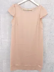 ◇ UNTITLED アンタイトル フレンチスリーブ 膝丈 ワンピース サイズ2 ブラウン系 レディース 【中古】 【1002801075989】