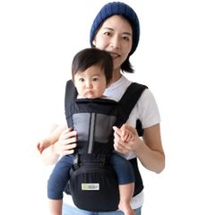 [수량 한정][ninaru 엄마 베스트 2024년 수상] (케라타) 힙 시트 포옹 끈 (대면 포옹 긍정 포옹) 3WAY 베이비 캐리어 웨스트 캐리 분리 가능 (a. 블랙)