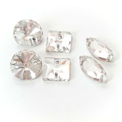 【A】縫い付けラインストーン クリスタル 6個